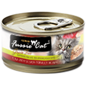 Fussie Cat Premium Tuna with Salmon Canned 24/2.82oz Fussie Cat, Premium, Tuna, Canned, salmon